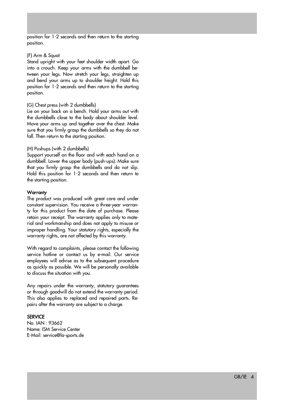 Crivit 2.5kg Kettlebell User Manual | Page 4 / 20