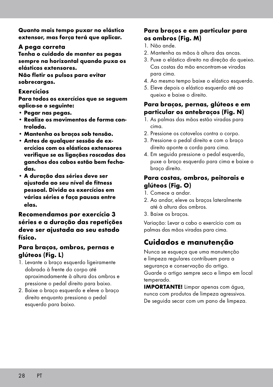 Cuidados e manutenção | Crivit SW-1652 User Manual | Page 26 / 43