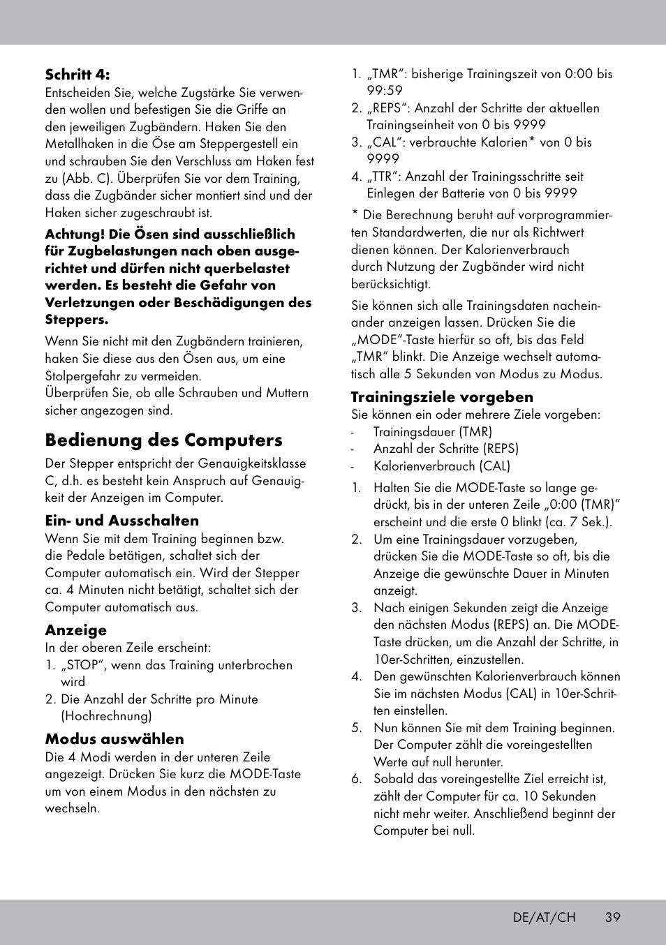 Bedienung des computers | Crivit SW-1652 User Manual | Page 37 / 43