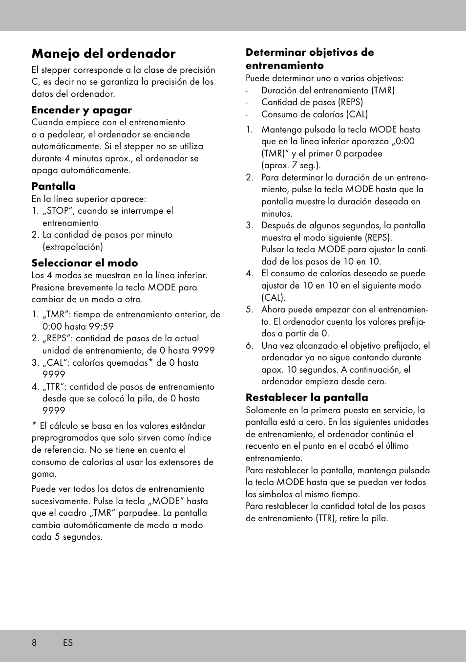 Manejo del ordenador | Crivit SW-1652 User Manual | Page 6 / 43