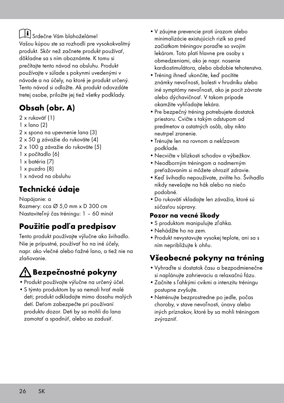 Crivit SP-1681 User Manual | Page 26 / 36