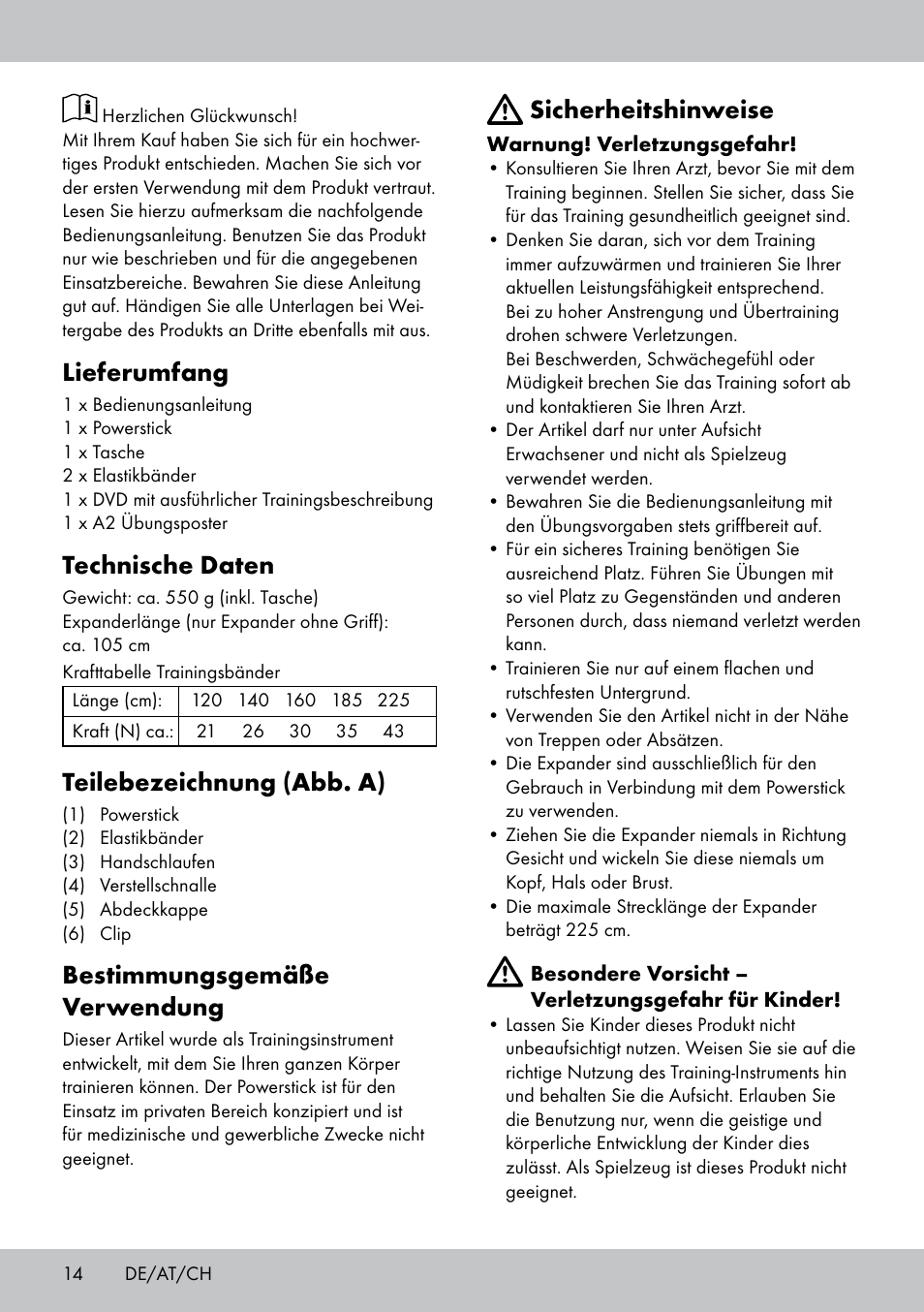 Lieferumfang, Technische daten, Teilebezeichnung (abb. a) | Bestimmungsgemäße verwendung, Sicherheitshinweise | Crivit PS-1748 User Manual | Page 14 / 20