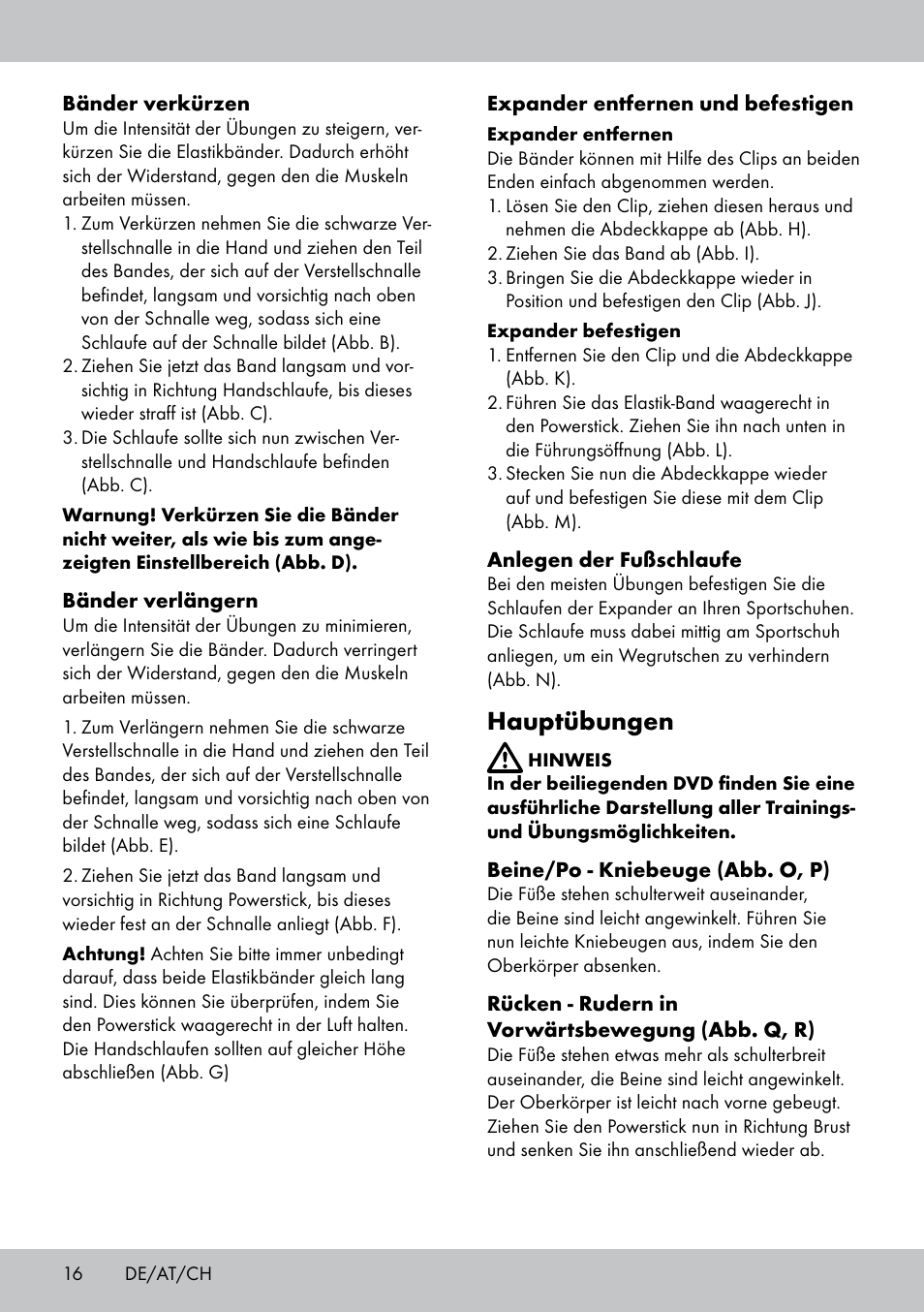 Hauptübungen | Crivit PS-1748 User Manual | Page 16 / 20