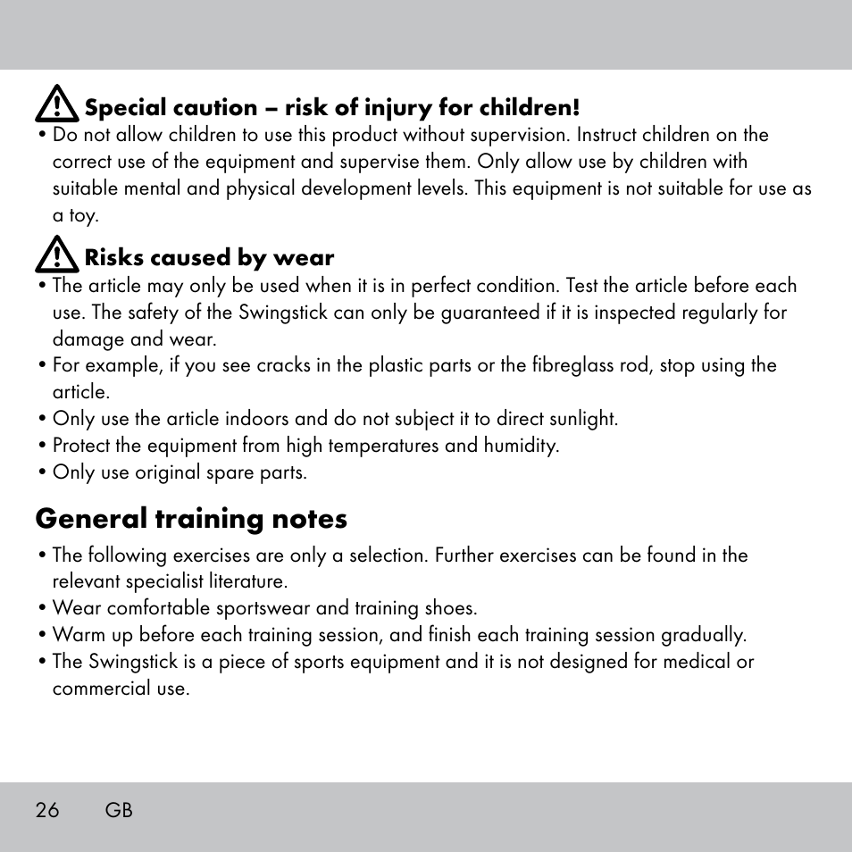 Crivit Fitness Swing Stick User Manual | Page 24 / 63