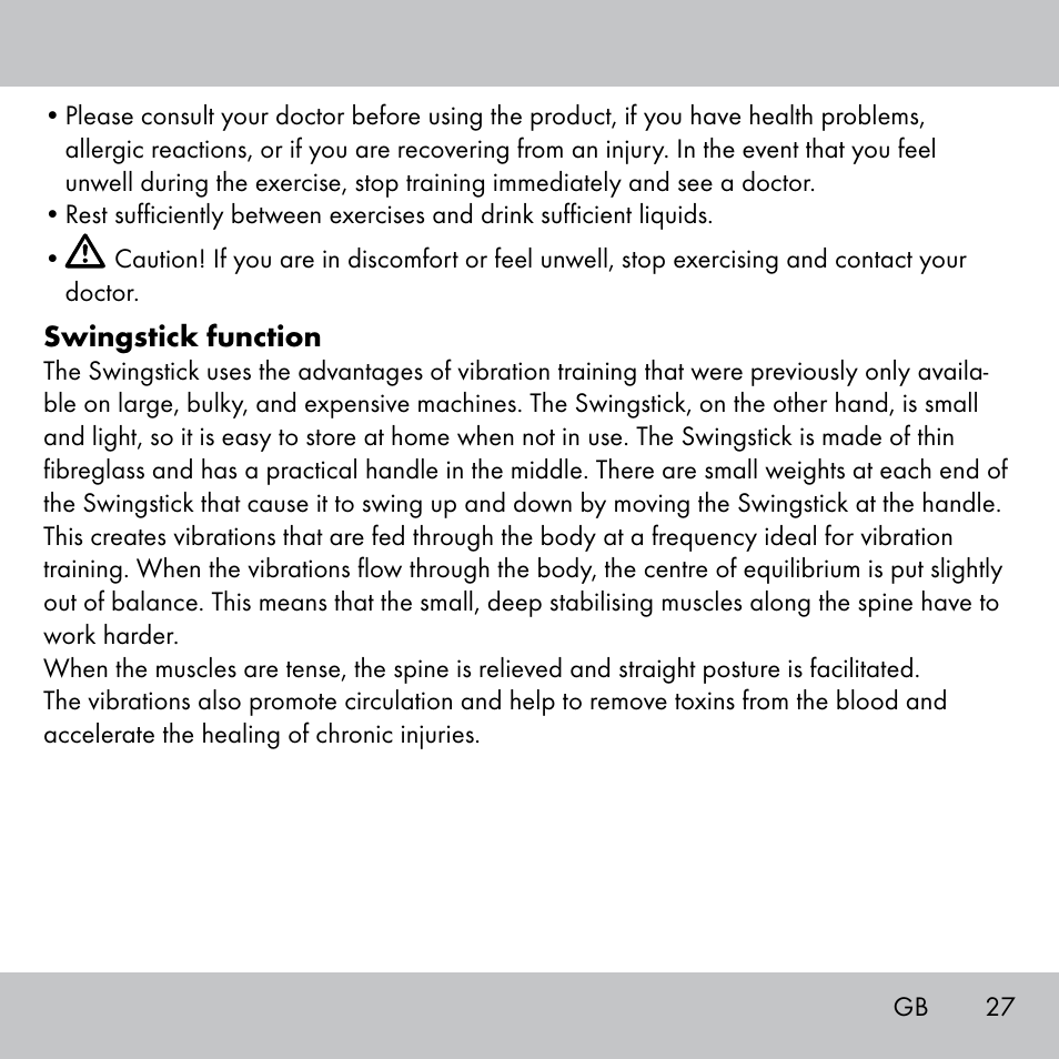 Crivit Fitness Swing Stick User Manual | Page 25 / 63