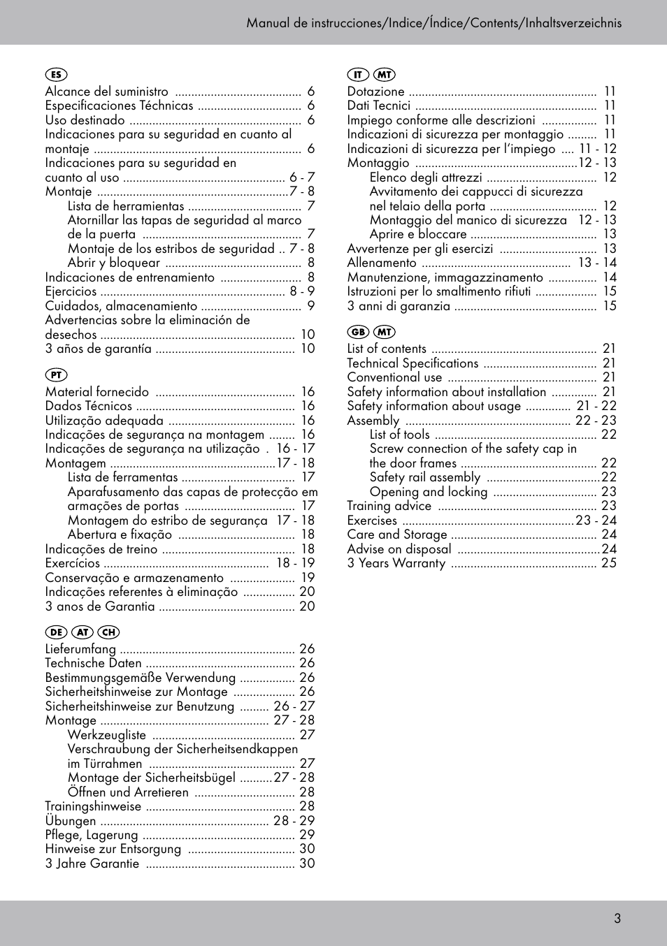 Crivit TB-1443 User Manual | Page 3 / 32