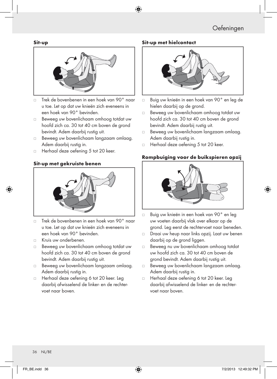 Oefeningen | Crivit Z31742 User Manual | Page 37 / 47