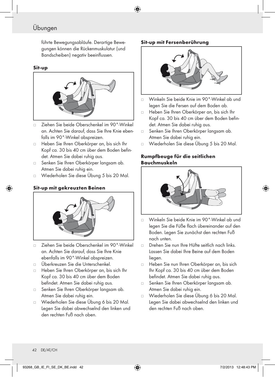 Übungen | Crivit Z31742 User Manual | Page 43 / 47