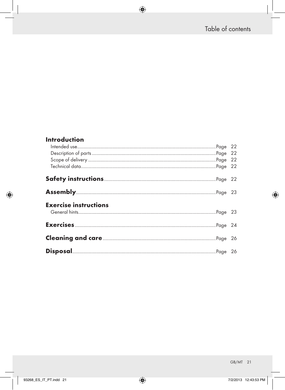 Crivit Z31742 User Manual | Page 22 / 36