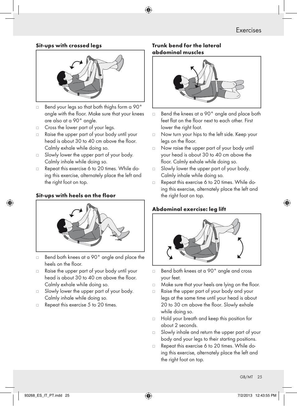 Exercises | Crivit Z31742 User Manual | Page 26 / 36