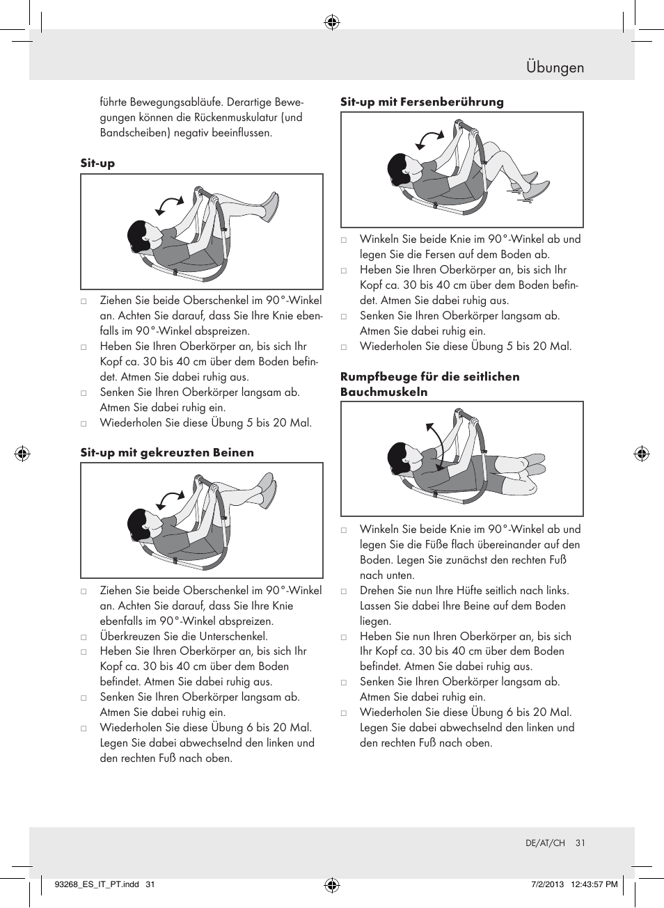 Übungen | Crivit Z31742 User Manual | Page 32 / 36