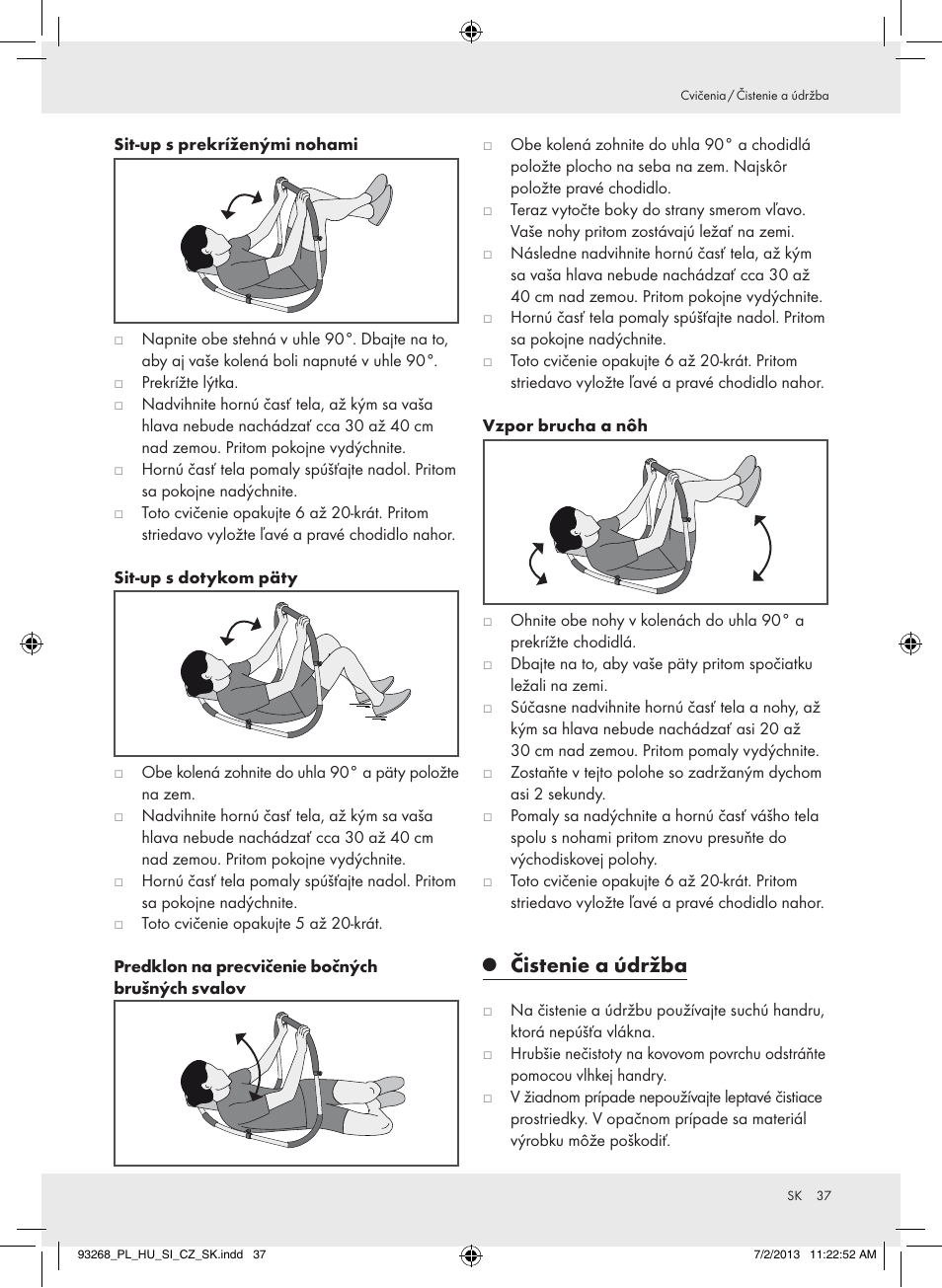 Čistenie a údržba | Crivit Z31742 User Manual | Page 38 / 48