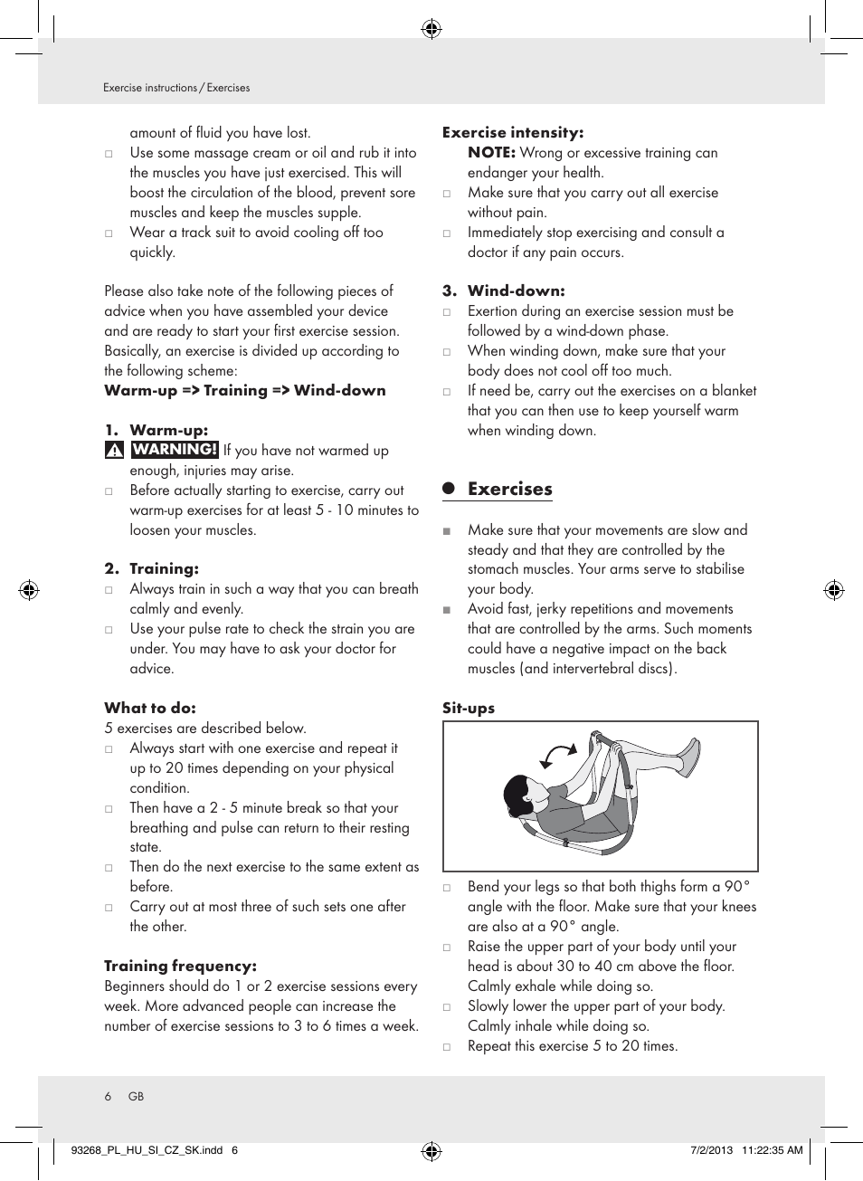 Exercises | Crivit Z31742 User Manual | Page 7 / 48