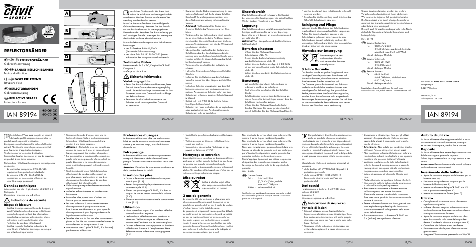 Crivit RB-1404 User Manual | 2 pages