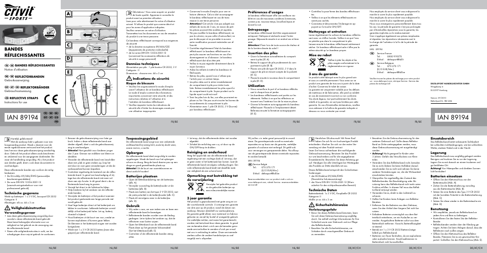 Crivit RB-1404 User Manual | 2 pages