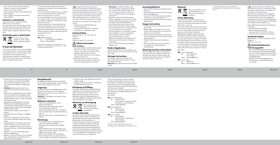 3 anos de garantia | Crivit RB-1404 User Manual | Page 2 / 2