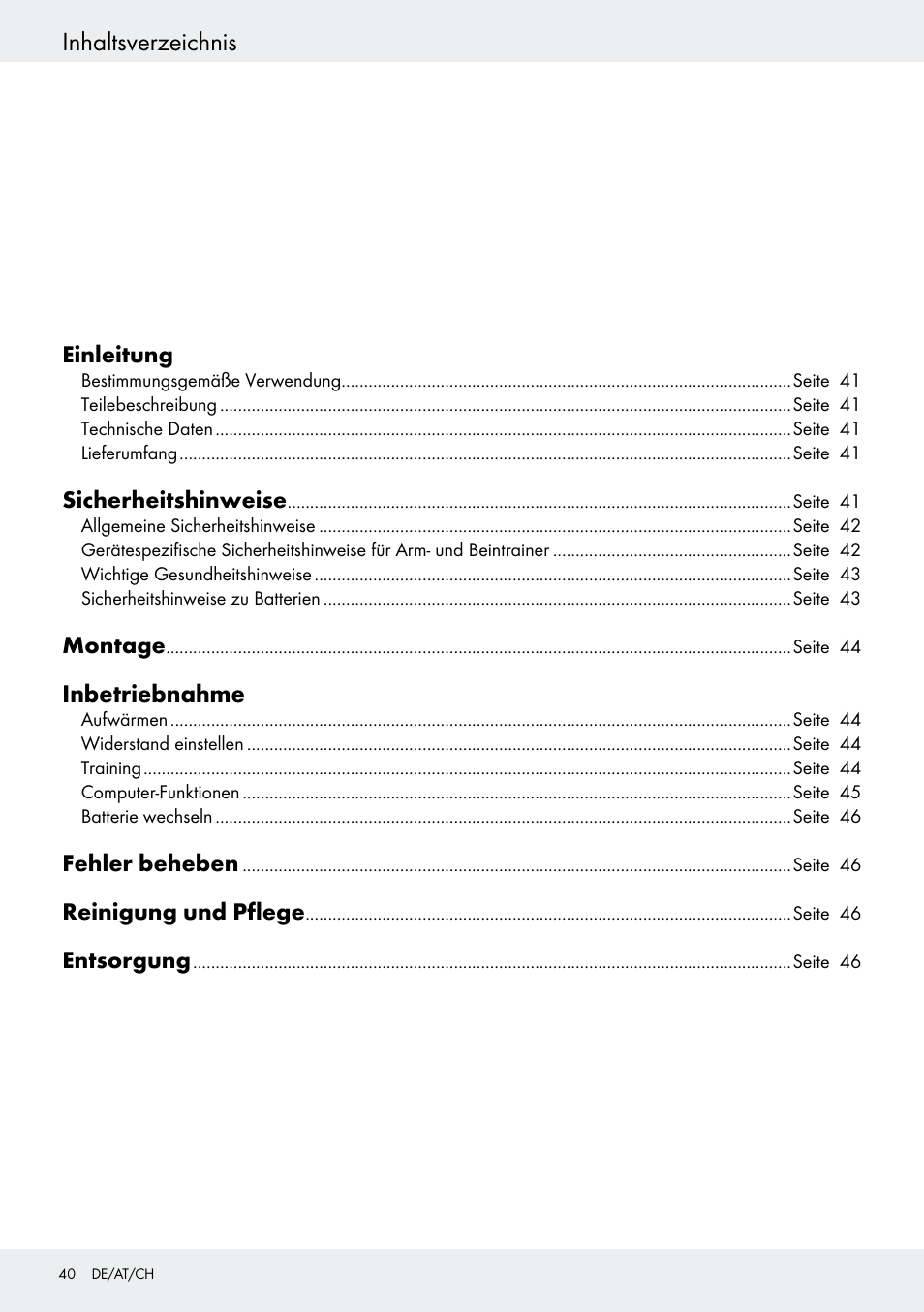 Crivit Z31434 User Manual | Page 40 / 48