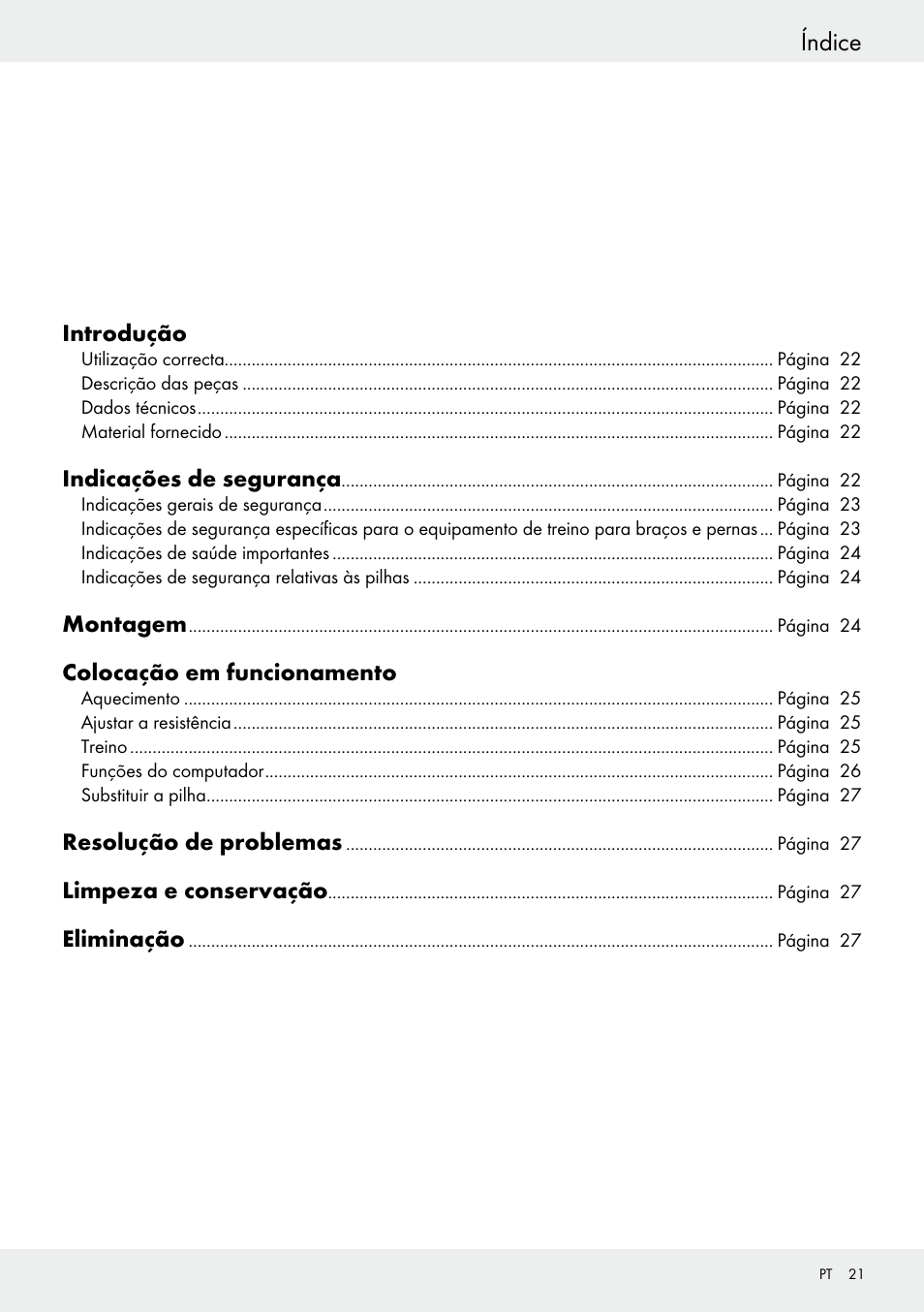 Índice | Crivit Z31434 User Manual | Page 21 / 43