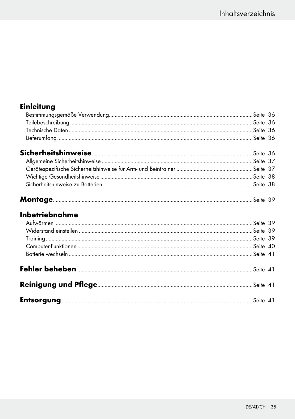 Crivit Z31434 User Manual | Page 35 / 43