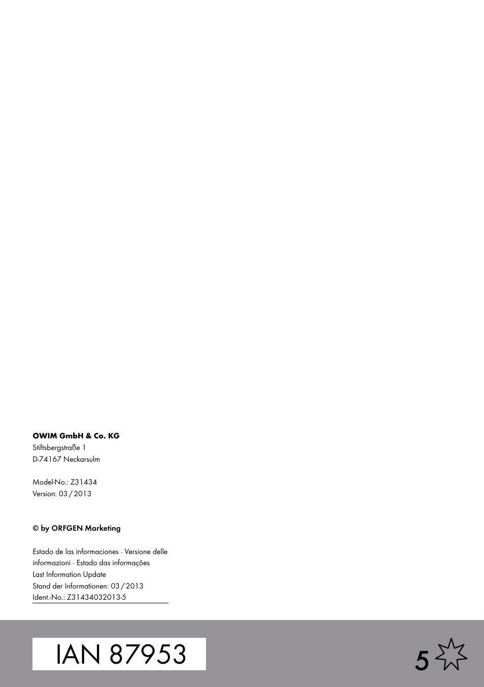 Crivit Z31434 User Manual | Page 43 / 43