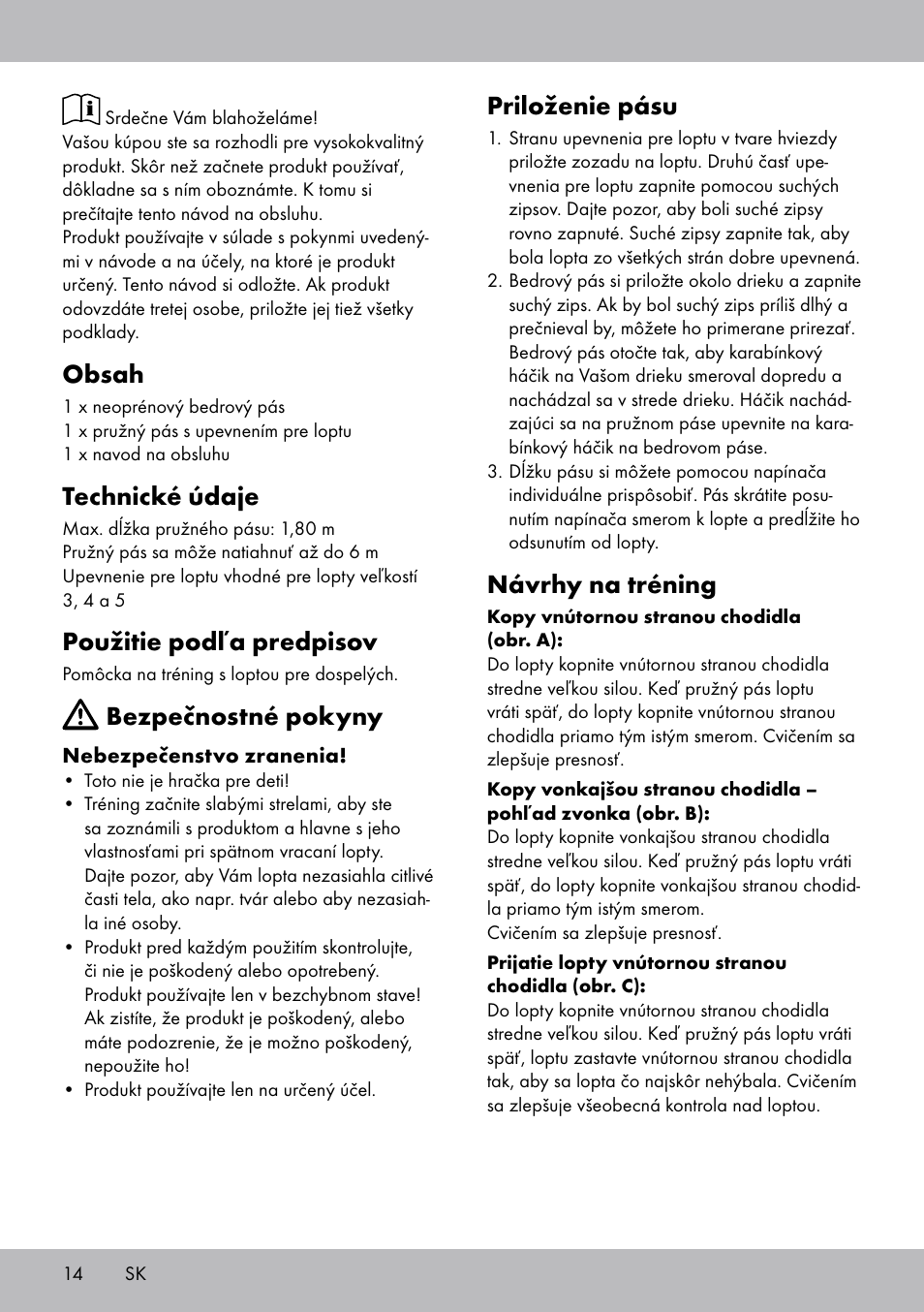 Crivit FT-1625 User Manual | Page 14 / 20
