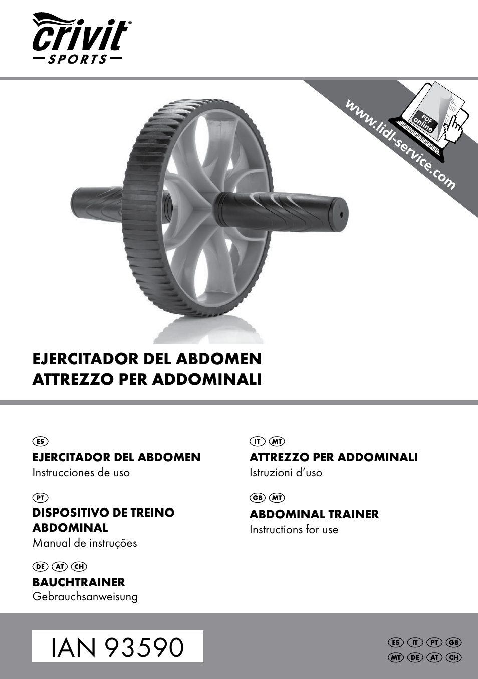 Crivit DF-1756 Bauchtrainer User Manual | 16 pages