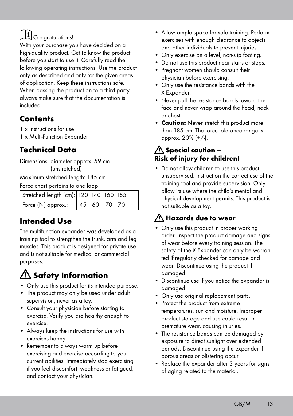 Crivit DF-1757 Multiexpander User Manual | Page 13 / 20