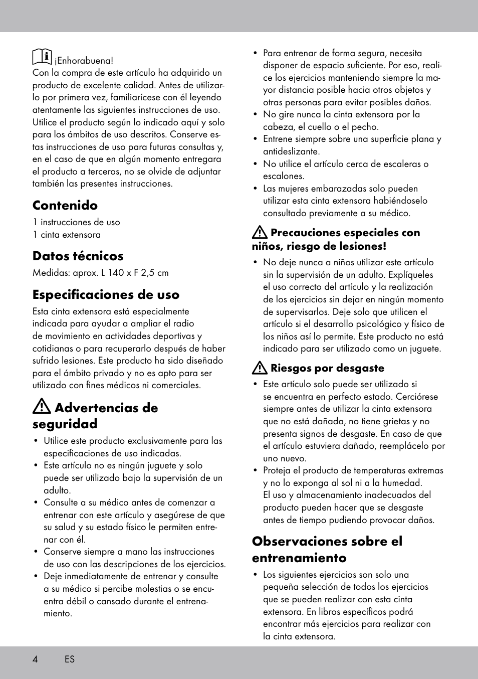 Crivit DF-1758 Stretchband User Manual | Page 4 / 20