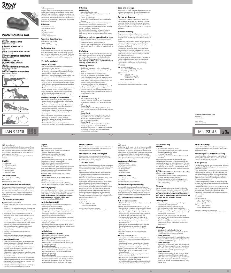 Crivit EF-1320 User Manual | 2 pages