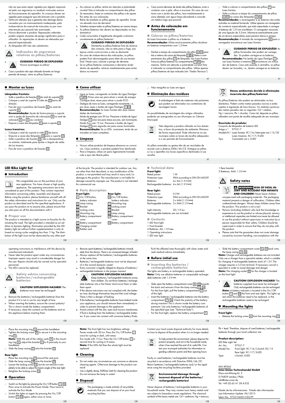 Crivit LED Bike Light Set User Manual | Page 2 / 2