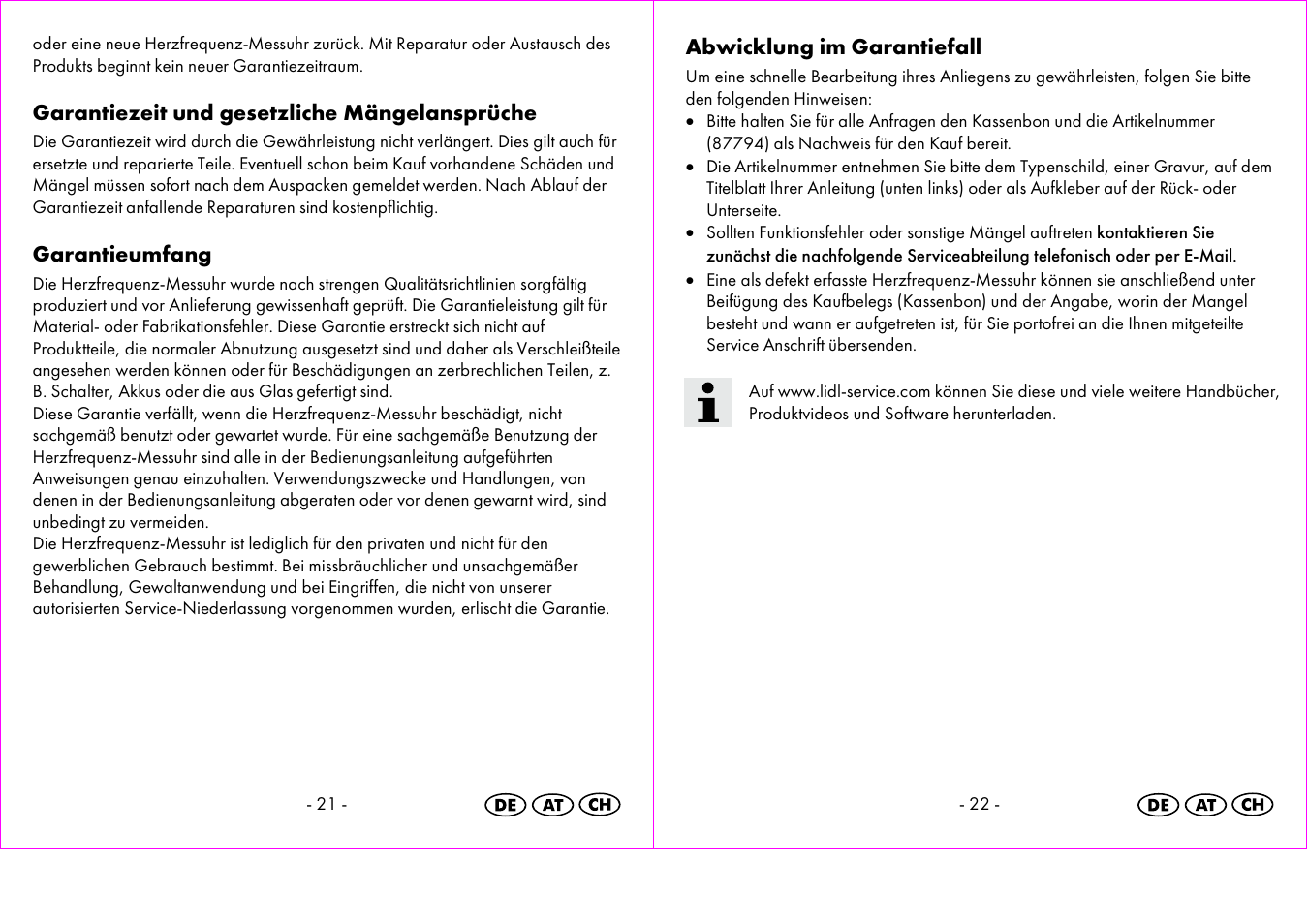 Garantiezeit und gesetzliche mängelansprüche, Garantieumfang, Abwicklung im garantiefall | Crivit 1-LD3473 User Manual | Page 12 / 48