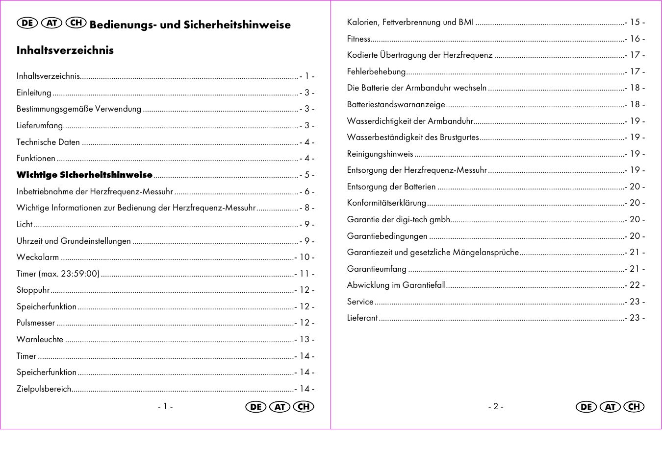 Crivit 1-LD3473 User Manual | Page 2 / 48