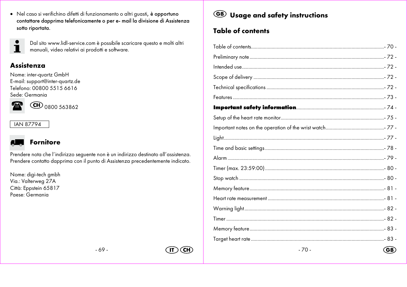 Crivit 1-LD3473 User Manual | Page 36 / 48