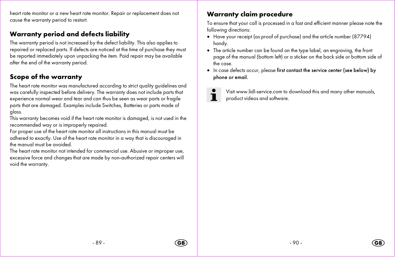 Crivit 1-LD3473 User Manual | Page 46 / 48