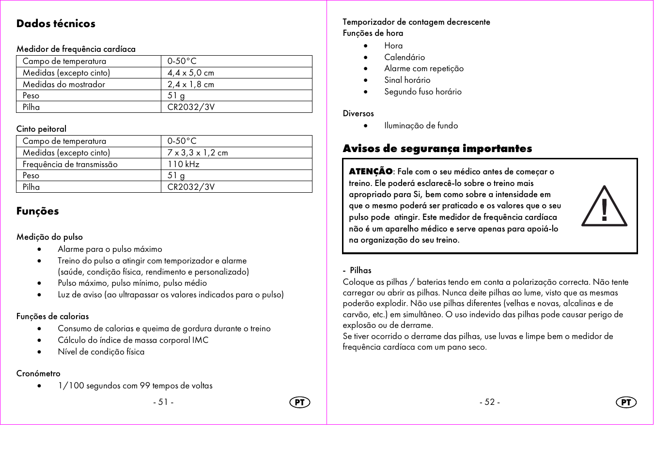 Dados técnicos, Funções, Avisos de segurança importantes | Crivit 1-LD3473 User Manual | Page 27 / 60