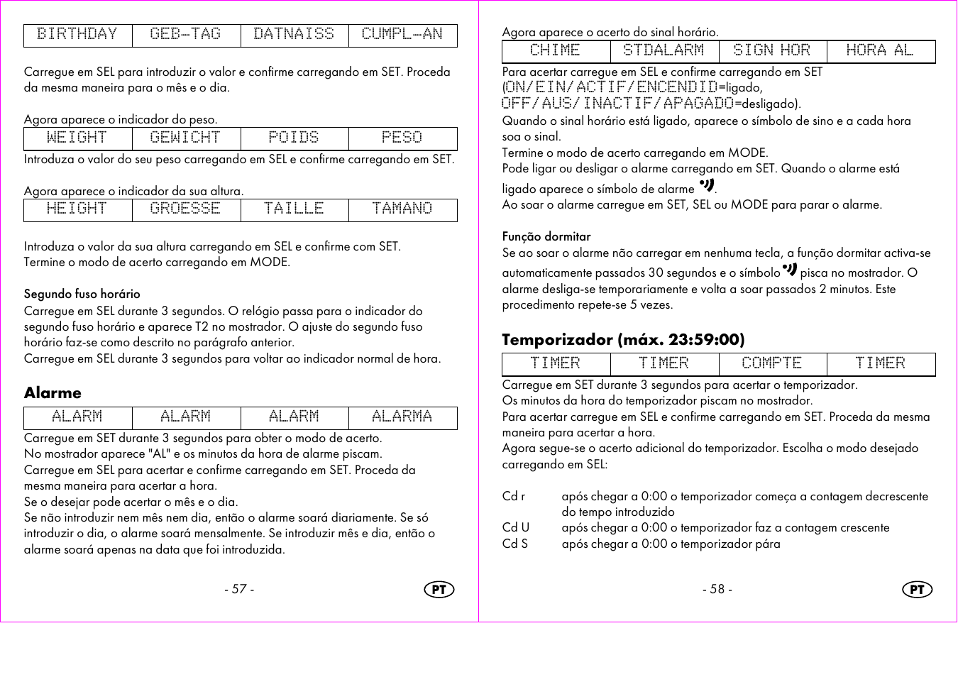 Alarme | Crivit 1-LD3473 User Manual | Page 30 / 60