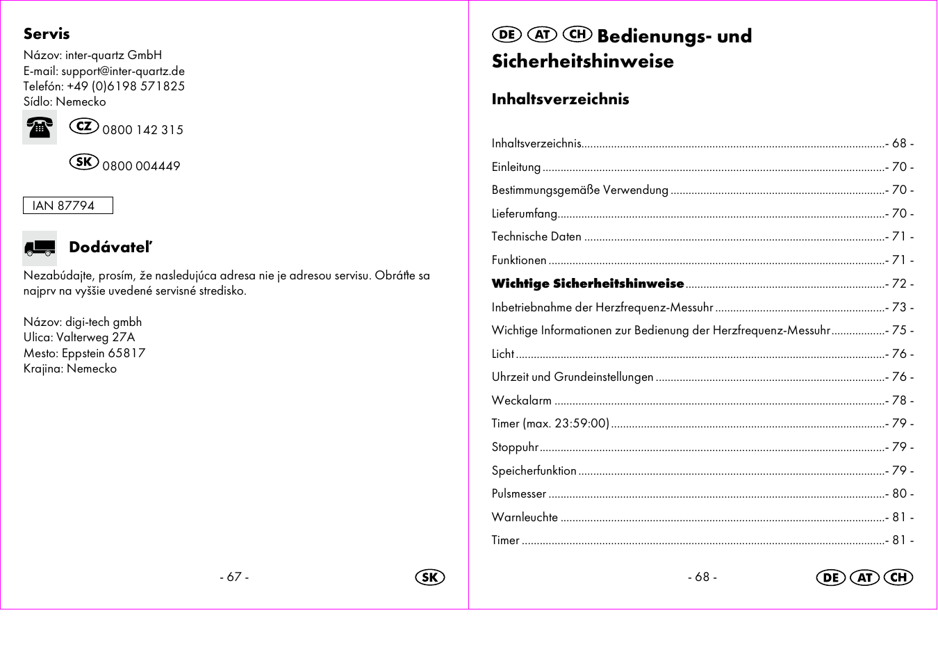 Bedienungs- und sicherheitshinweise | Crivit 1-LD3473 User Manual | Page 35 / 47