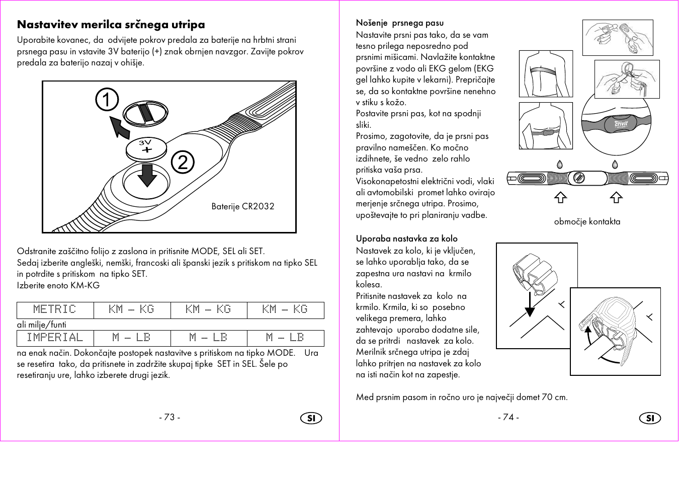 Nastavitev merilca srčnega utripa | Crivit 1-LD3473 User Manual | Page 38 / 58