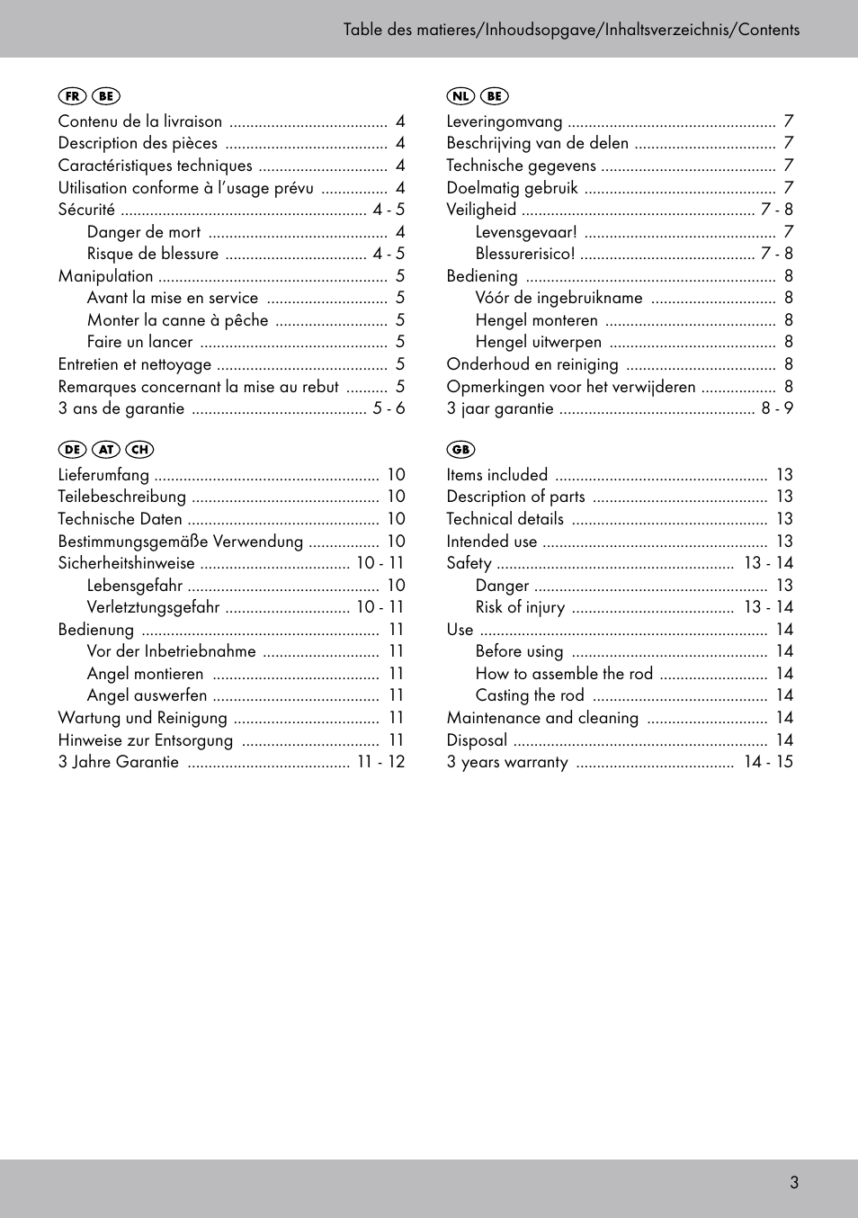 Crivit Tele-Trip 300 User Manual | Page 3 / 16