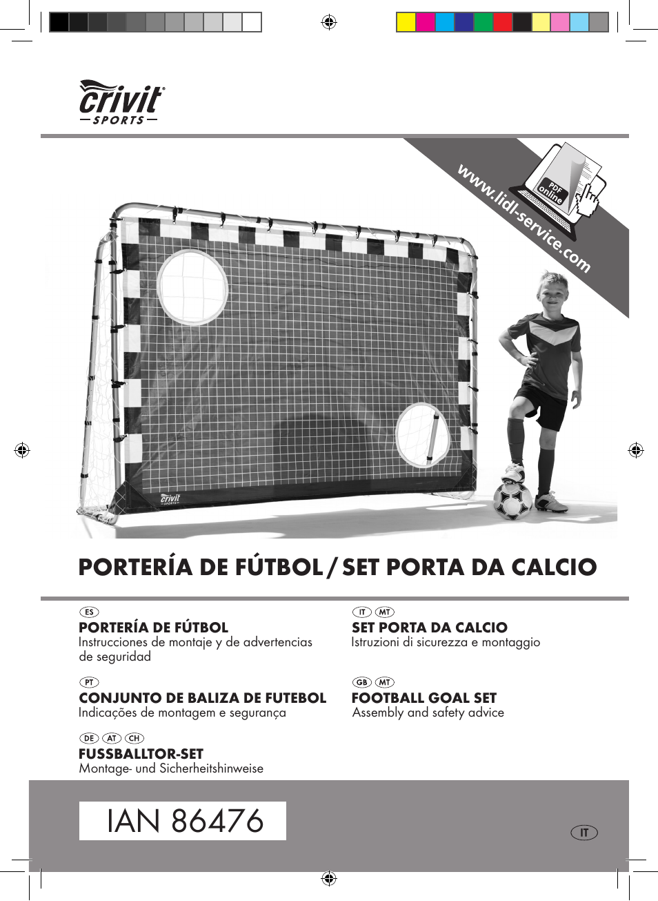 Crivit Football Goal Set User Manual | 15 pages