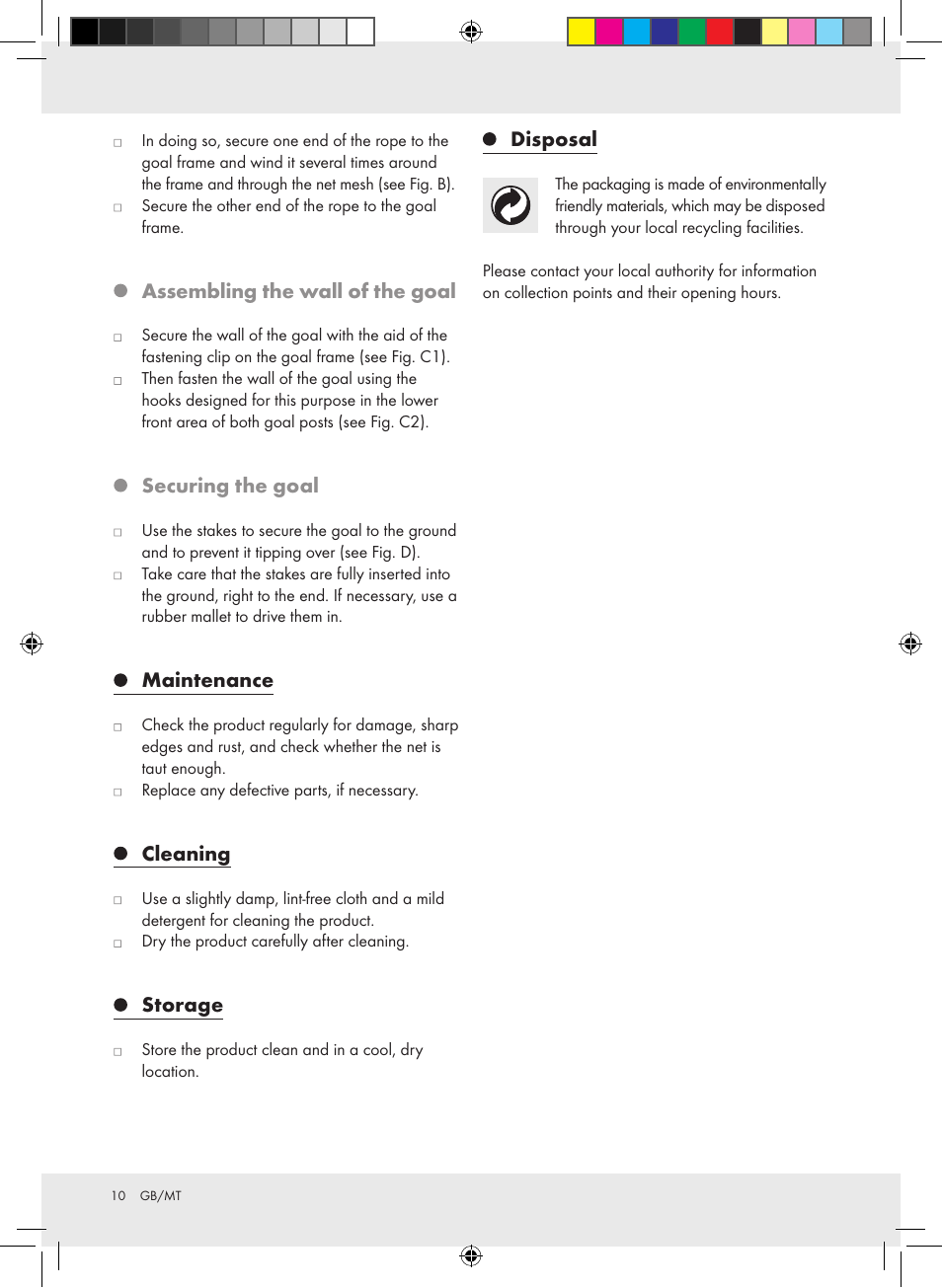 Crivit Football Goal Set User Manual | Page 10 / 15