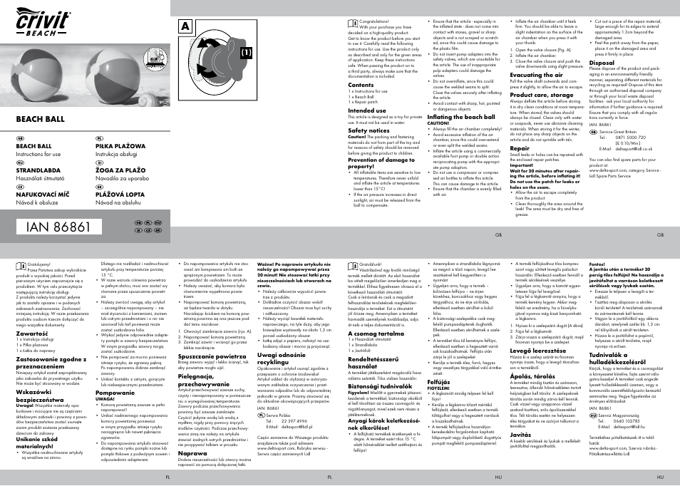 Crivit SB-1610 User Manual | 2 pages