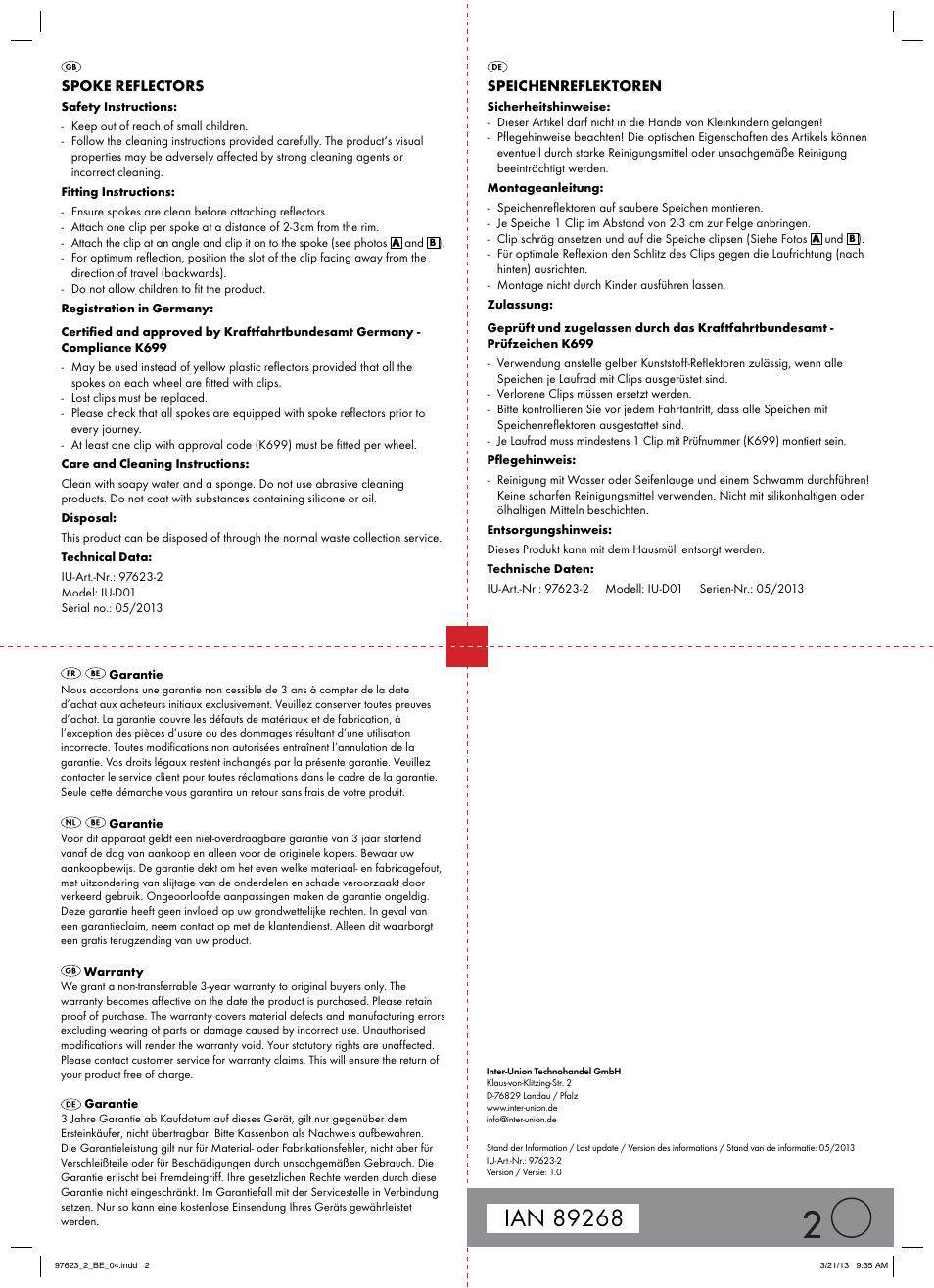 Crivit 97623-3 User Manual | Page 2 / 2