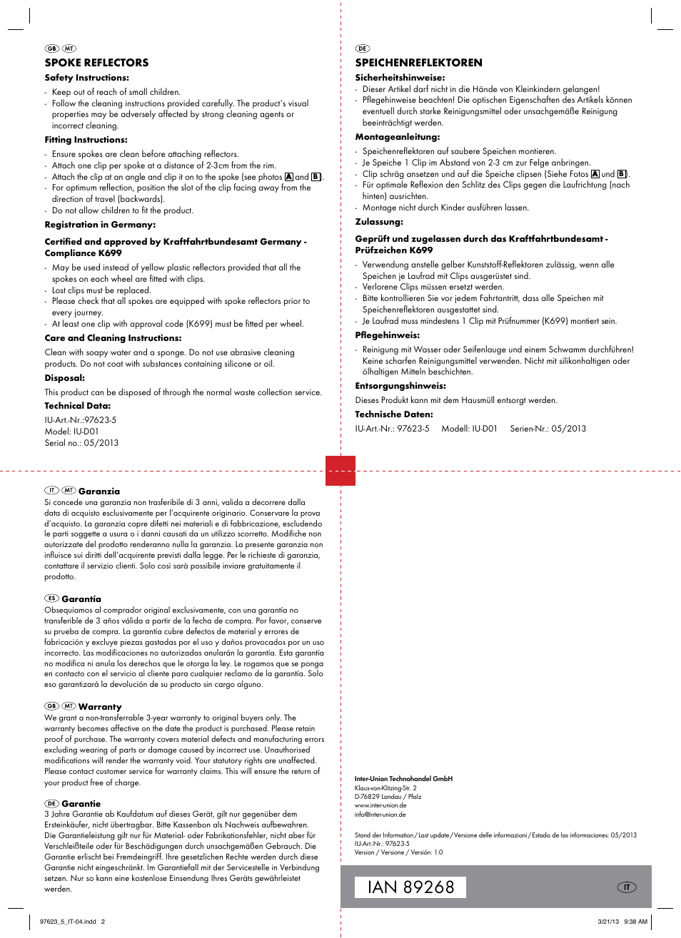 Crivit 97623-3 User Manual | Page 2 / 2