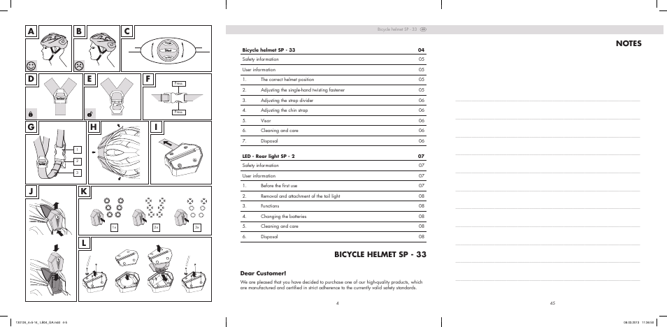 Bicycle helmet sp - 33 | Crivit SP - 33 User Manual | Page 2 / 42