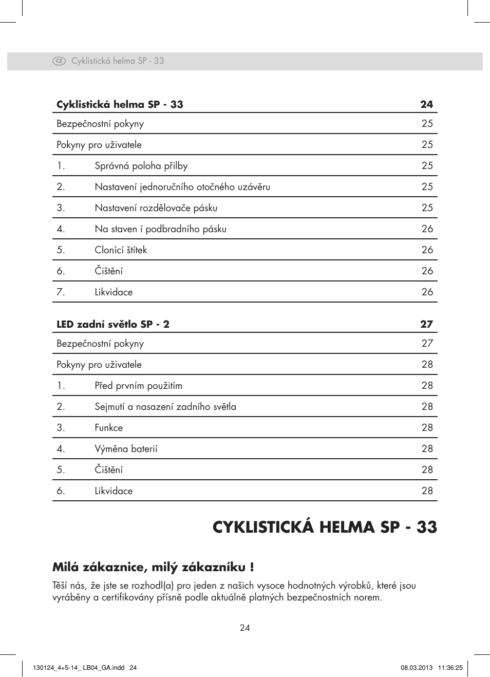 Cyklistická helma sp - 33, Milá zákaznice, milý zákazníku | Crivit SP - 33 User Manual | Page 22 / 42