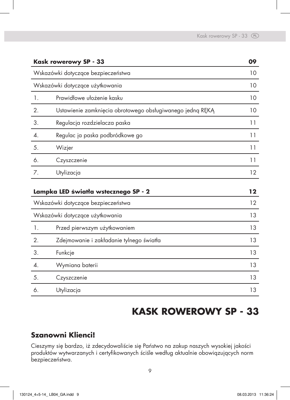 Kask rowerowy sp - 33, Szanowni klienci | Crivit SP - 33 User Manual | Page 7 / 42