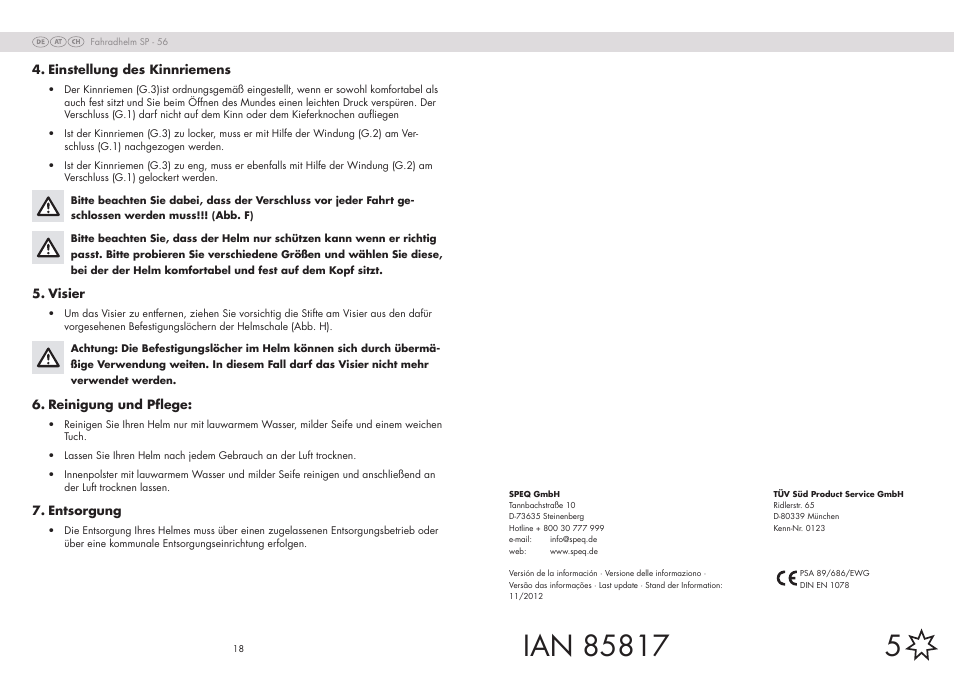 Crivit SP - 56 User Manual | Page 10 / 10