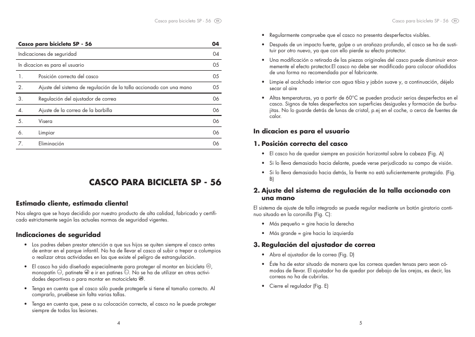 Casco para bicicleta sp - 56 | Crivit SP - 56 User Manual | Page 3 / 10