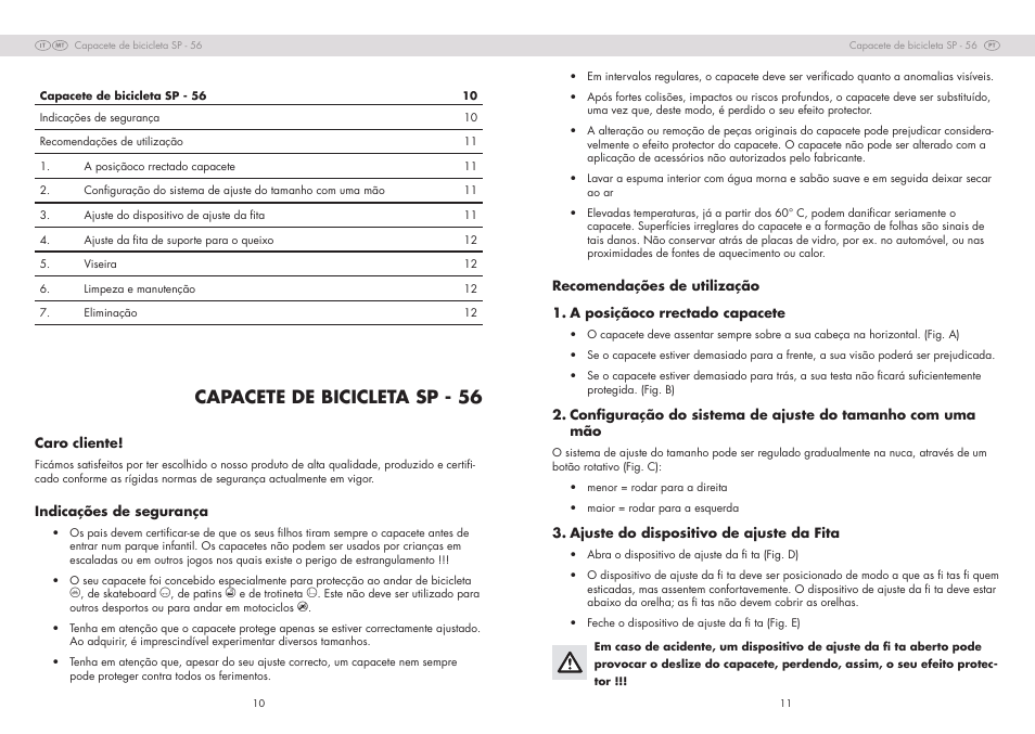 Capacete de bicicleta sp - 56 | Crivit SP - 56 User Manual | Page 6 / 10